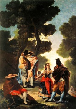 Francisco Goya Painting - The Maja and the Masked Men Francisco de Goya